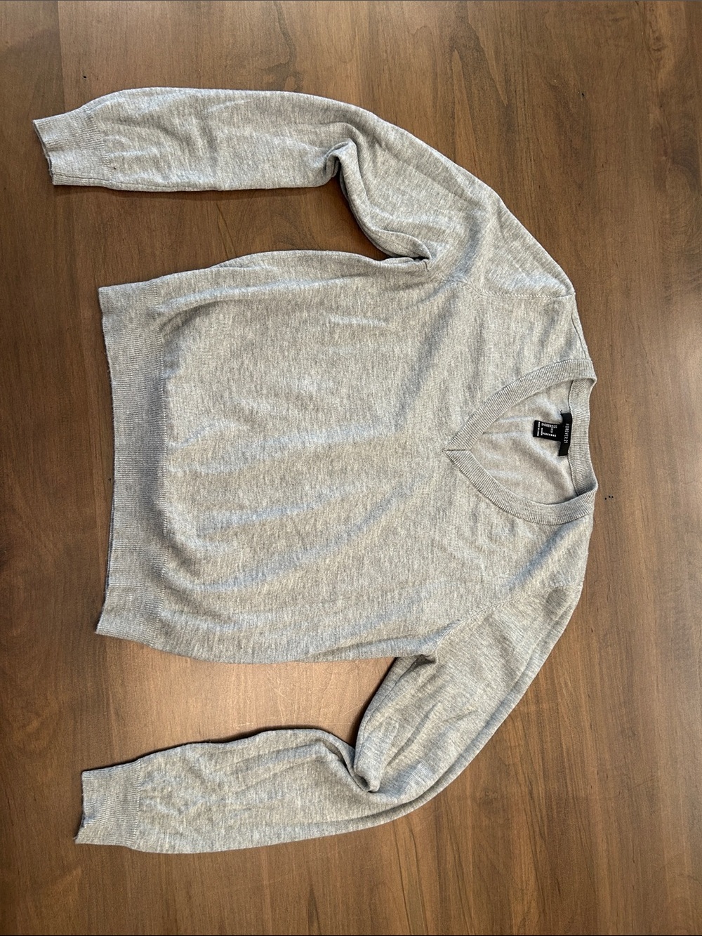 H&M Light Grey V-Neck Women's Sweater